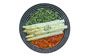 Spargel mit Spinatspätzle und Soja-Zucchini-Soße